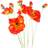 Leaf Pack of 6 100cm Poppy Stem 2 Flowers Artificial Plant