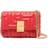 Balmain Logo Detail Leather Crossbody Bag - Rouge