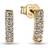 Pandora Timeless Single Row Bar Stud Earrings - Gold/Transparent