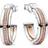 Pandora Signature Logo & Pavé Hoop Earrings - Silver/Rose Gold/Transparent