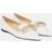 Jimmy Choo Gala embellished leather ballet flats white