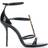 Saint Laurent strappy logo stiletto sandals women Leather/Leather/Leather Black