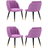 Life Interiors Milano Purple Kitchen Chair 80cm 4pcs