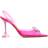 Amina Muaddi Rosie crystal-embellished 105mm pumps women Rubber/Rubber/Calf Leather/Calf Leather/Rubber Pink