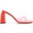 BY FAR Michele 100mm patent-leather mules women PVC/Calf Leather/Calf Leather Orange