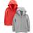 Simple Kid's Hooded Sweatshirt 2-pack - Grey Heather/Orange