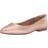 Amazon Essentials Women's Pointed-Toe Ballet Flat, Rose Gold