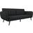 Novogratz Brittany Premium Upholstery Dark Grey Sofa 207cm 3 Seater