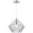 Dar Lighting Gaia Transparent/Chrom Pendant Lamp 30cm