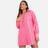 Saw It First Womens Sequin Oversized Shirt Dress Pink