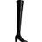 Saint Laurent Betty vinyl over-the-knee boots black