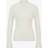 BOSS Womens Open White High-neck Ribbed-texture Knitted Jumper