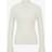 BOSS Womens Open White High-neck Ribbed-texture Knitted Jumper