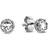 Pandora Sparkling Crown Stud Earrings - Silver/Transparent