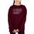 LA Pop Art Girl's Glory Hallelujah Flag Word Crewneck Sweatshirt - Maroon