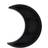 Gothic Homeware Crescent Moon Black Wall Shelf 37cm