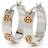 Tory Burch Miller Stud Huggie Earrings - Silver/Gold