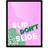 Wee Blue Coo Slip Don't Slide Quote Bold Pink Green Framed Art 30.5x40.6cm