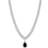 Jon Richard Pear Drop Necklace - Silver/Blue/Transparent