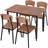 Homcom Contemporary Classic Design Dining Set 69.9x109.9cm 5pcs