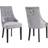 Neo Studded Velvet Grey Kitchen Chair 92cm 2pcs