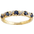 Gemondo Classic Art Nouveau Half Eternity Ring - Gold/Sapphire/Diamonds