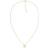 Tommy Hilfiger Logo Pendant Necklace - Gold/White/Transparent