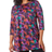 Roman Curve Abstract Pocket Stretch Tunic - Purple