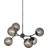 Halo Design Atom Smoke/Black Pendant Lamp 57cm