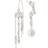 Pilgrim Moon Earrings - Silver/Transparent/Pearls