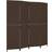 vidaXL 4 panels Brown Room Divider 196x180cm