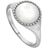 Hot Diamonds Circle Ring - Silver/Mother of Pearl