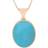 C. W. Sellors Double Sided Oval Necklace - Rose Gold/Turquoise