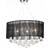 vidaXL 85 Crystals Black Pendant Lamp 45cm