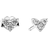 Pandora Triple Stone Heart Stud Earrings - Silver/Transparent