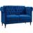 GRS Colin Blue Velvet Sofa 217cm 3 Seater