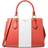 Michael Kors Medium Satchel - Spiced Coral/Optic White