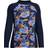 Lands' End Boy's Husky Mock Neck Long Sleeve UPF Swim Rash Guard - Deep Sea Navy Tie Dye Sharks