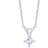 Macy's Princess Cut Pendant Necklace - White Gold/Diamond