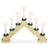 Spetebo Arch Window with 7 LED White/Natural Candle Bridge 39.5cm