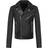 Balmain Logo Relief Leather Jacket - Black