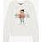 Ralph Lauren Girl's Teddy Crew Neck Sweatshirt - White