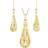Carissima Teardrop Earrings and Pendant Necklace - Gold