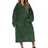 Sienna Long Oversized Sherpa Fleece Hoodie - Forest Green