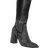 Shein Rhinestone Decor Side Zipper Chunky Boots