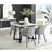 Furniturebox Carson White/Grey Dining Set 80x120cm 5pcs