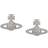 Vivienne Westwood Grace Bas Relief Stud Earrings - Silver/Transparent