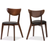 Baxton Studio Sumner Mid Walnut Brown/Black Kitchen Chair 80cm 2pcs