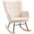 Homcom Modern Teddy Light Grey Rocking Chair 101cm