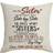 KEROTA The Best Sister Gift in The World Complete Decoration Pillows Multicolour (45.7x45.7cm)